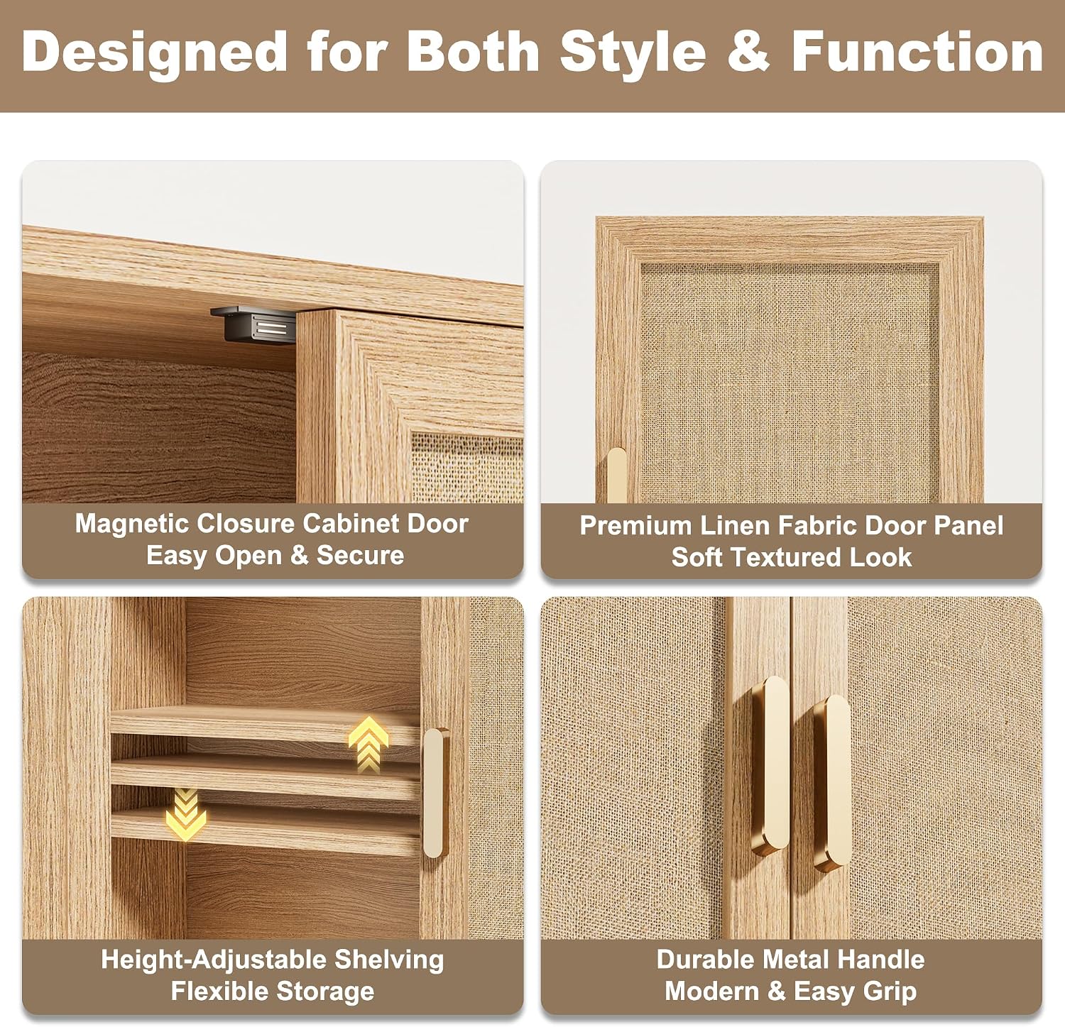 Rattan Bathroom Wall Cabinet